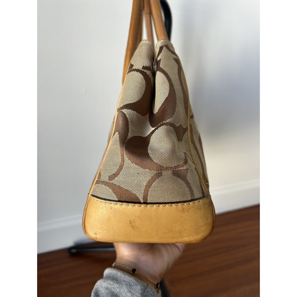 Y2K COACH Medium Madeline Satchel 12463 Shoulder Handbag Shoulder Brown Monogram - Picture 11 of 16